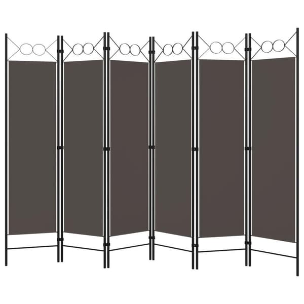 vidaXL 6-panels rumdeler 240 x 180 cm antracitgrå