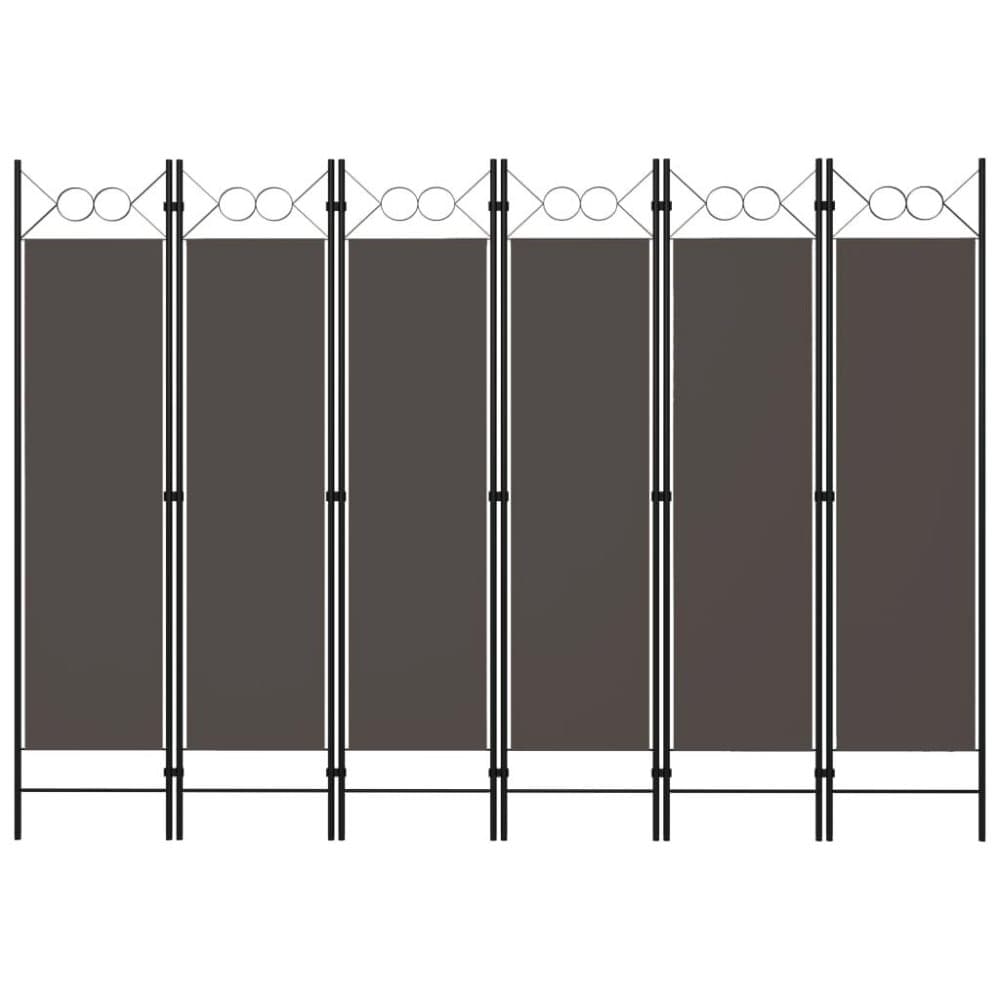 vidaXL Rumsavdelare 6 paneler antracit 240x180 cm