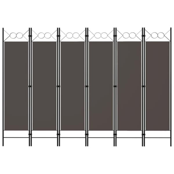 vidaXL Romdeler med 6 paneler antrasitt 240x180 cm