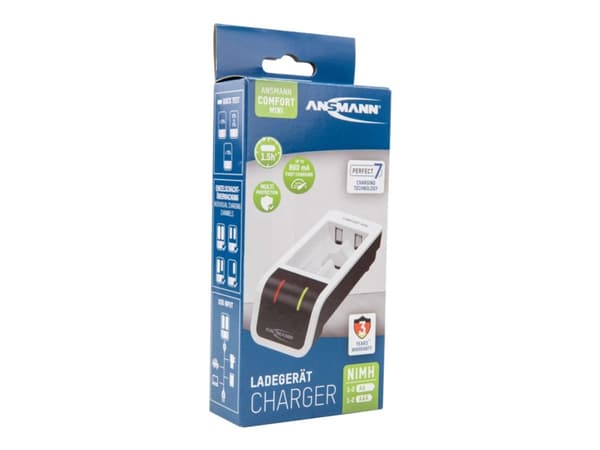 Ansmann Comfort Mini, Nikkelimetallihybridi (NiMH), AA, AAA, 2 kpl, Sisältää paristot
