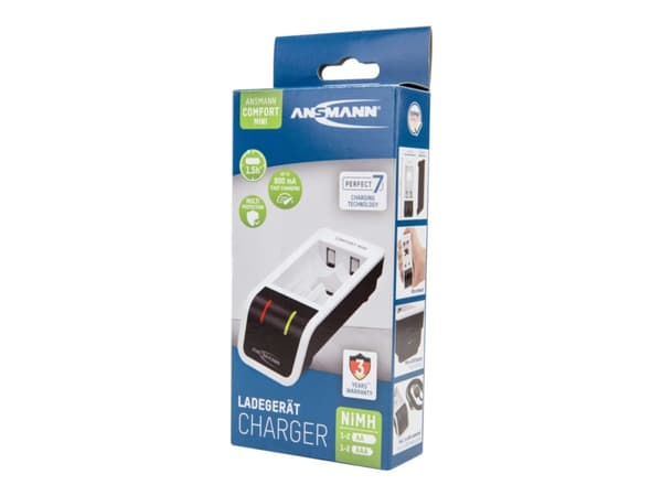Ansmann Comfort Mini, Nikkelimetallihybridi (NiMH), AA, AAA, 2 kpl, Sisältää paristot