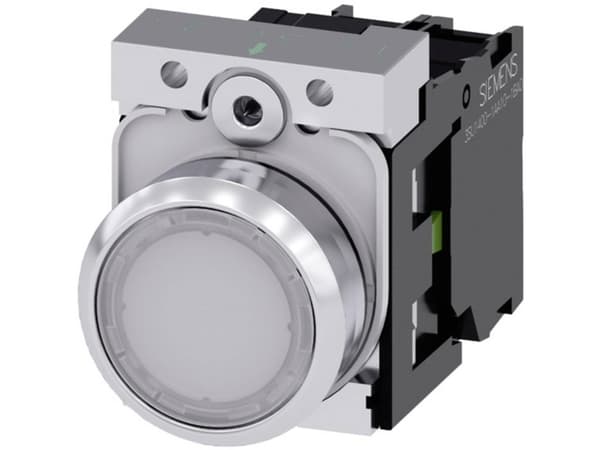 Siemens 3SU1152-0AB60-1BA0, Metalli, Muovi, Musta, Hopea, Valkoinen, 320 V, 30 mm, 60,7 mm, 40 mm