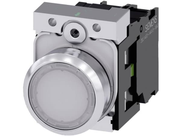 Siemens 3SU1152-0AB60-1BA0, Metalli, Muovi, Musta, Hopea, Valkoinen, 320 V, 30 mm, 60,7 mm, 40 mm