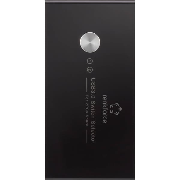 Renkforce RF-SHB-200 4 Port USB 3.0-omkopplare + hub Svart
