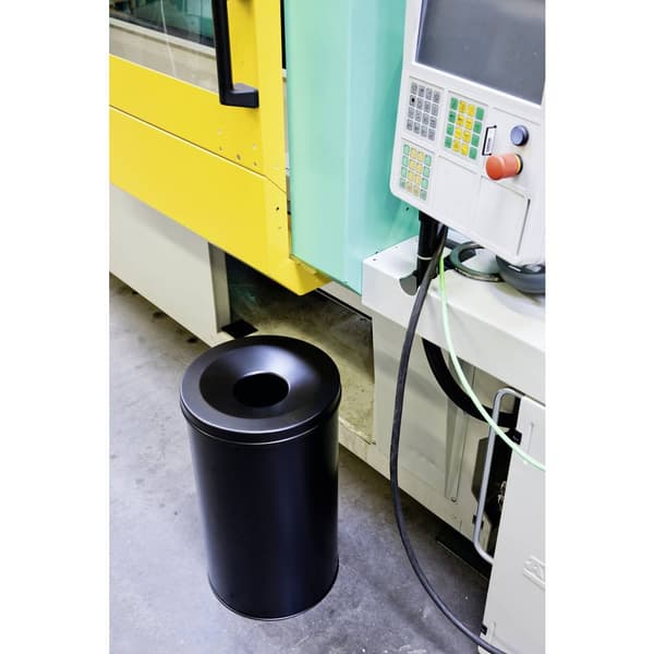 Durable 330701 Papperskorg 60 l (Ø x H) 375 mm x 662 mm Stål Svart 1 st