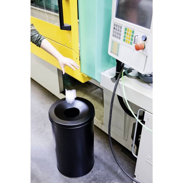 Durable 330701 Papperskorg 60 l (Ø x H) 375 mm x 662 mm Stål Svart 1 st