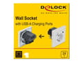 Pikkukuva 4 / 5: DeLOCK 11473, 2 x USB + CEE 7/3, Valkoinen, Muovi, 250 V, 0,2 A, 50 Hz