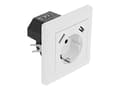 Pikkukuva 2 / 5: DeLOCK 11473, 2 x USB + CEE 7/3, Valkoinen, Muovi, 250 V, 0,2 A, 50 Hz