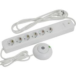 LogiLink LPS204 Stikdåse med afbryder Schuko Hvid Stik med jordkontakt 1 stk