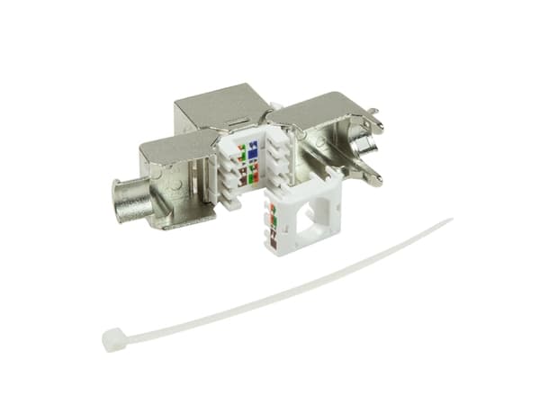 LogiLink NK4019, Flat, Sølv, RJ-45, RJ-45, Hunkjønn, Hunkjønn