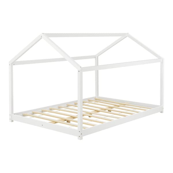 Juniorsäng Cerro 200x120 cm furu vit matt, lackad [en.casa]