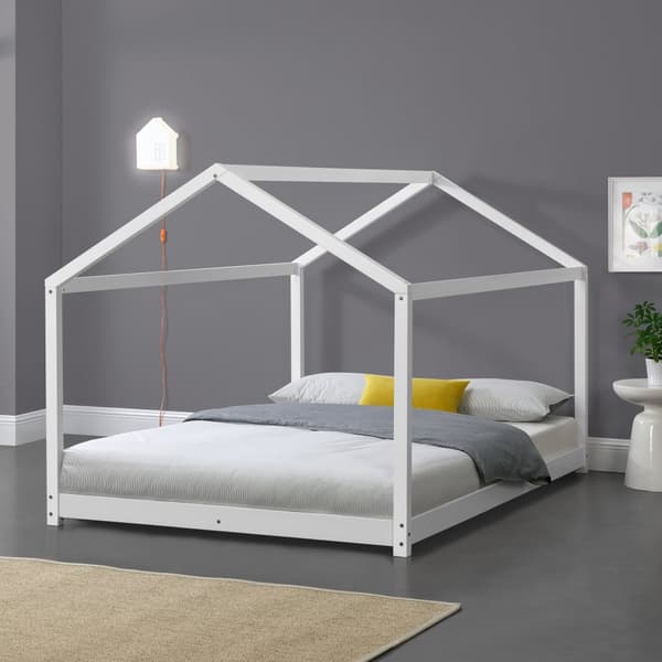 Juniorsäng Cerro 200x120 cm furu vit matt, lackad [en.casa]