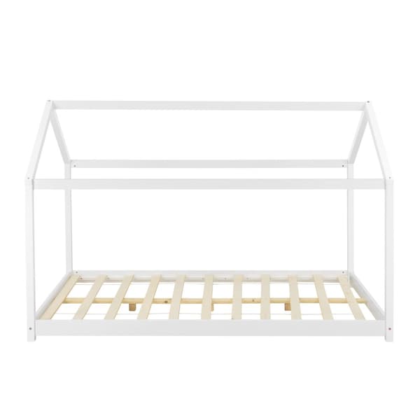 Juniorsäng Cerro 200x140 cm furu vit matt, lackad [en.casa]