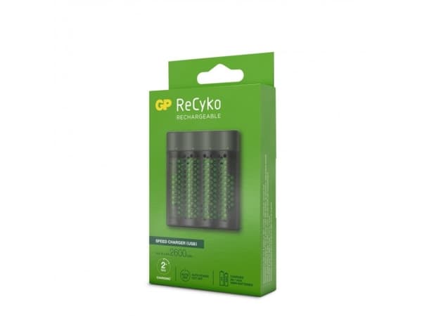 GP Batteries M451/270AAHCE-2WB4, Nikkelmetallhydrid (NiMH), AA, AAA, 4 stykker, Batterier medfølger