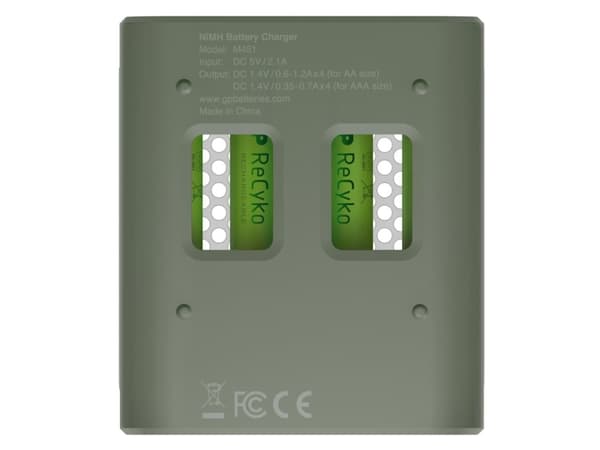 GP Batteries M451/100AAAHCE-2WB4, Nikkelmetallhydrid (NiMH), AAA, 4 stykker, Batterier medfølger