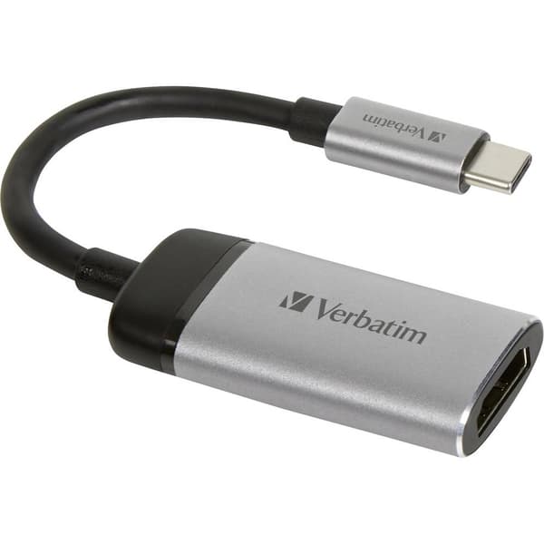 Verbatim 49143 USB-C® Adapter [1x USB-C® hane - 1x HDMI hona] Silver (matt) 0.10 m