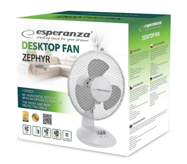 Esperanza ZEPHYR - Jäähdytystuuletin - pöydällä - 23 cm