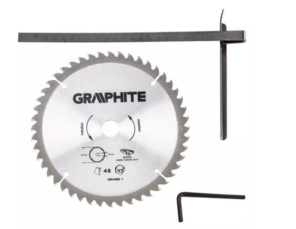 Rundsav 1200W Graphite rundsavsklinge 185 mm med en kuffert