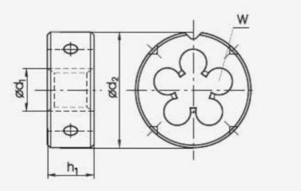 FANAR INCH DIE G 1/2" RØRGJENGER HSS 800, DIN-EN 24231