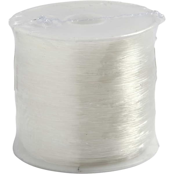 Elastisk Smyckestråd 0,5 mm - Transparent - 100 meter