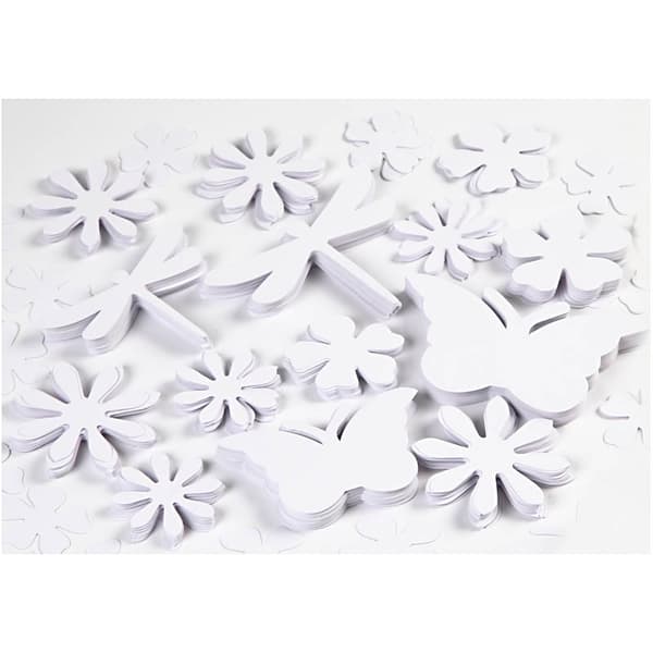 Dies Cuts Sommarfigurer i vit kartong - ca 360 st