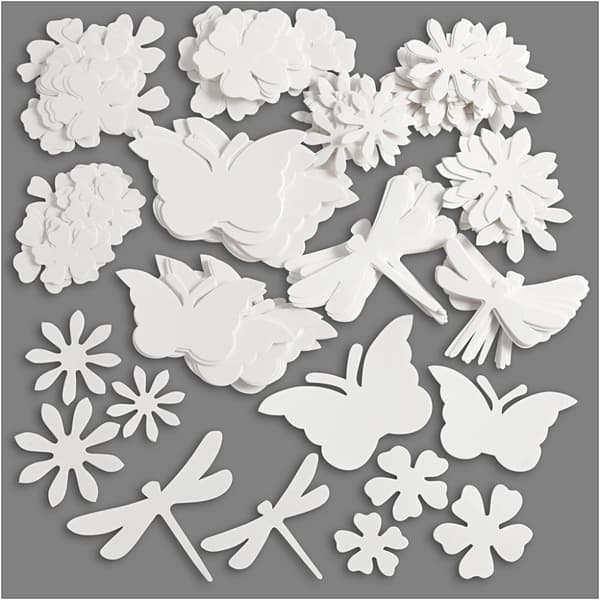 Dies Cuts Sommarfigurer i vit kartong - ca 360 st