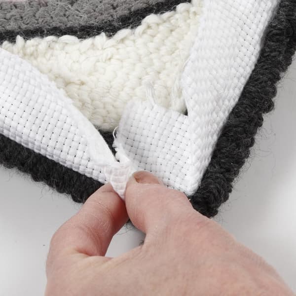 Aidaväv till broderi - 50x50 cm - Vit - 70 rutor per 10 cm
