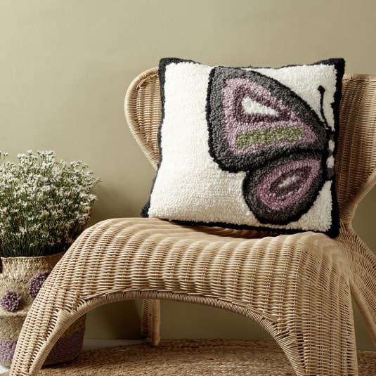 Aidaväv till broderi - 50x50 cm - Vit - 70 rutor per 10 cm