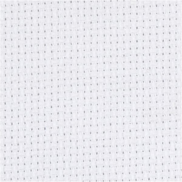 Aidaväv till broderi - 50x50 cm - Vit - 70 rutor per 10 cm
