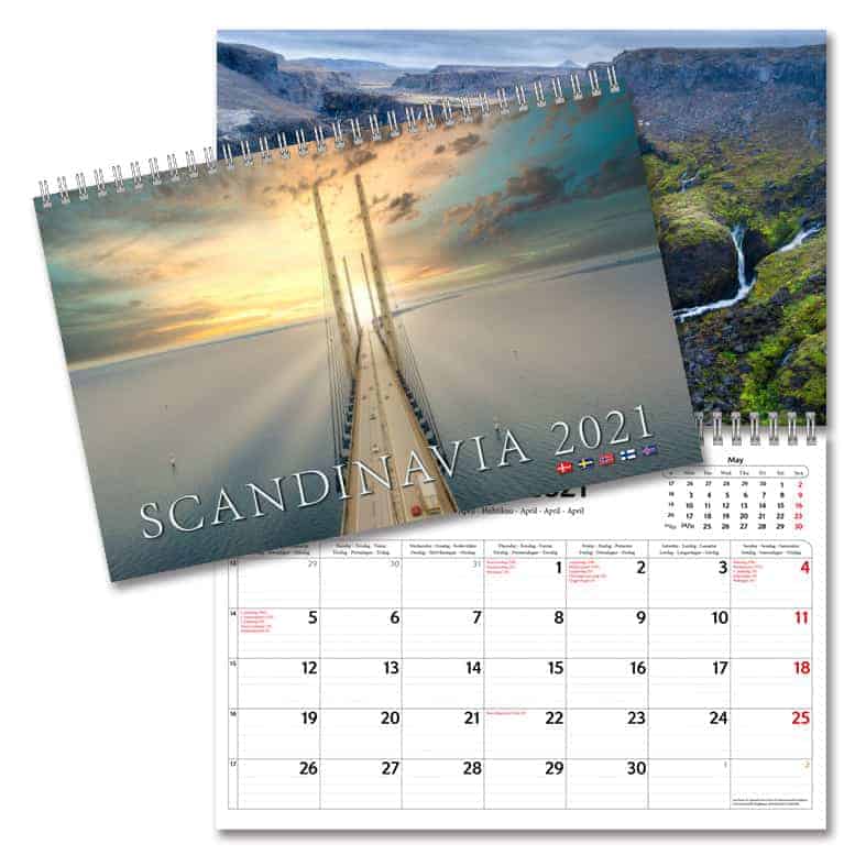 Väggkalender Scandinavia 2021