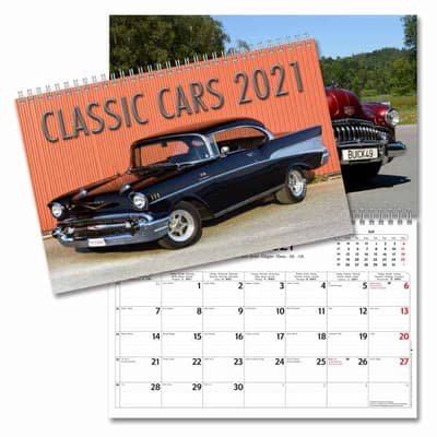 Väggkalender Classic Cars 2021 liten