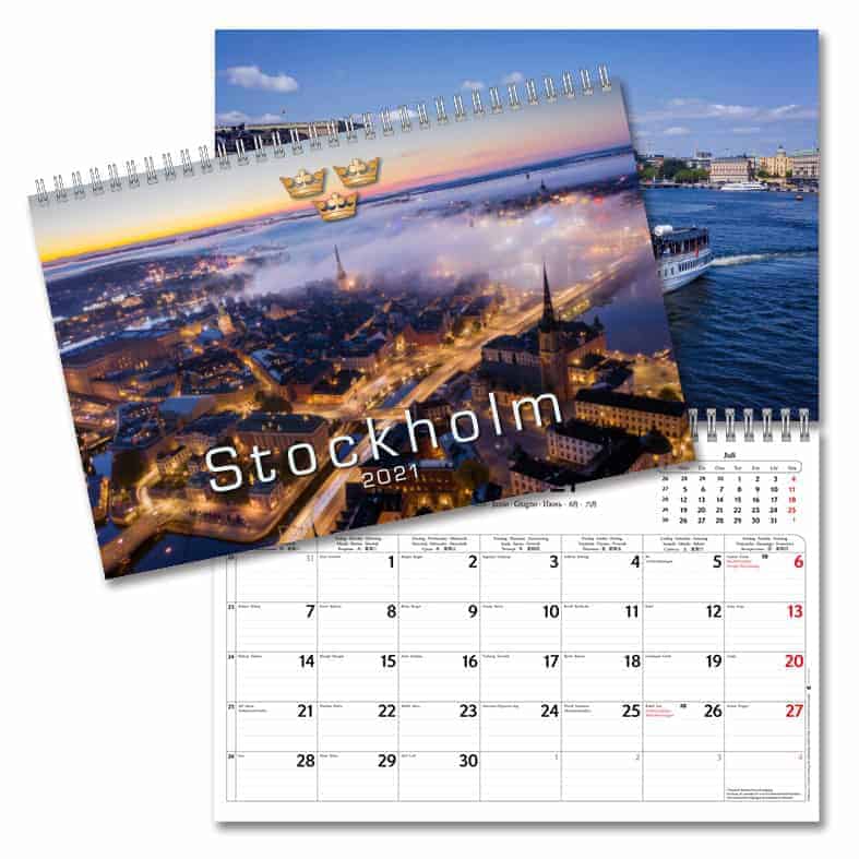 Väggkalender Stockholm 2021