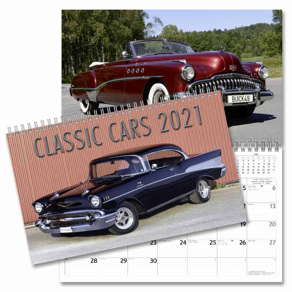 Väggkalender Classic Cars 2021