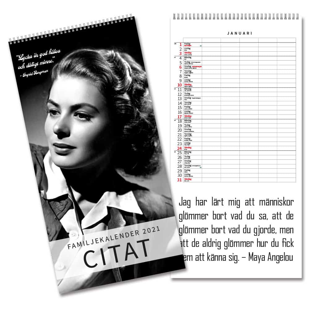 Familjekalender Citat 2021
