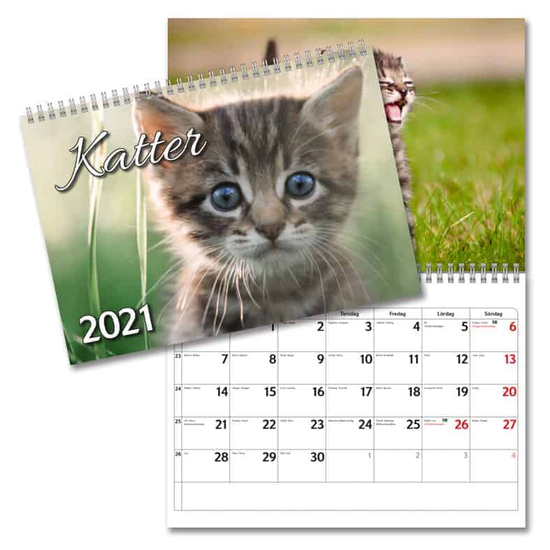 Väggkalender Katter Small 2021