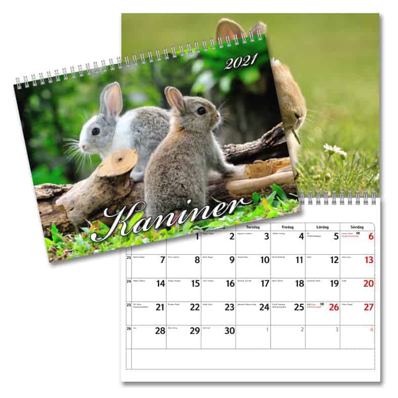 Väggkalender Kaniner Small 2021
