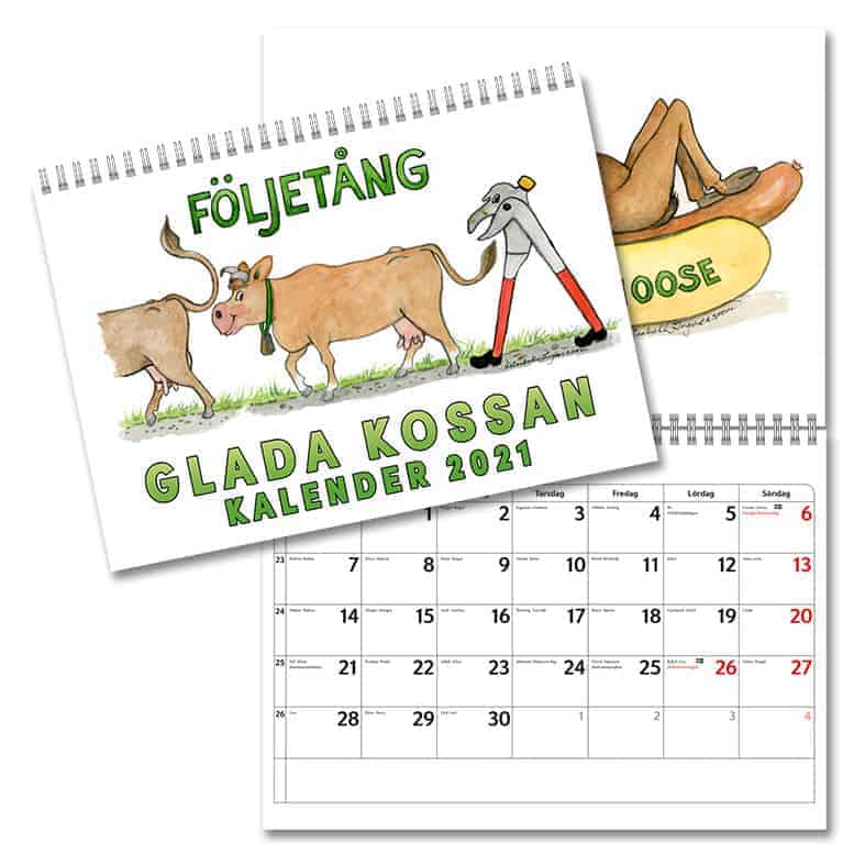 Väggkalender Glada Kossan 2021