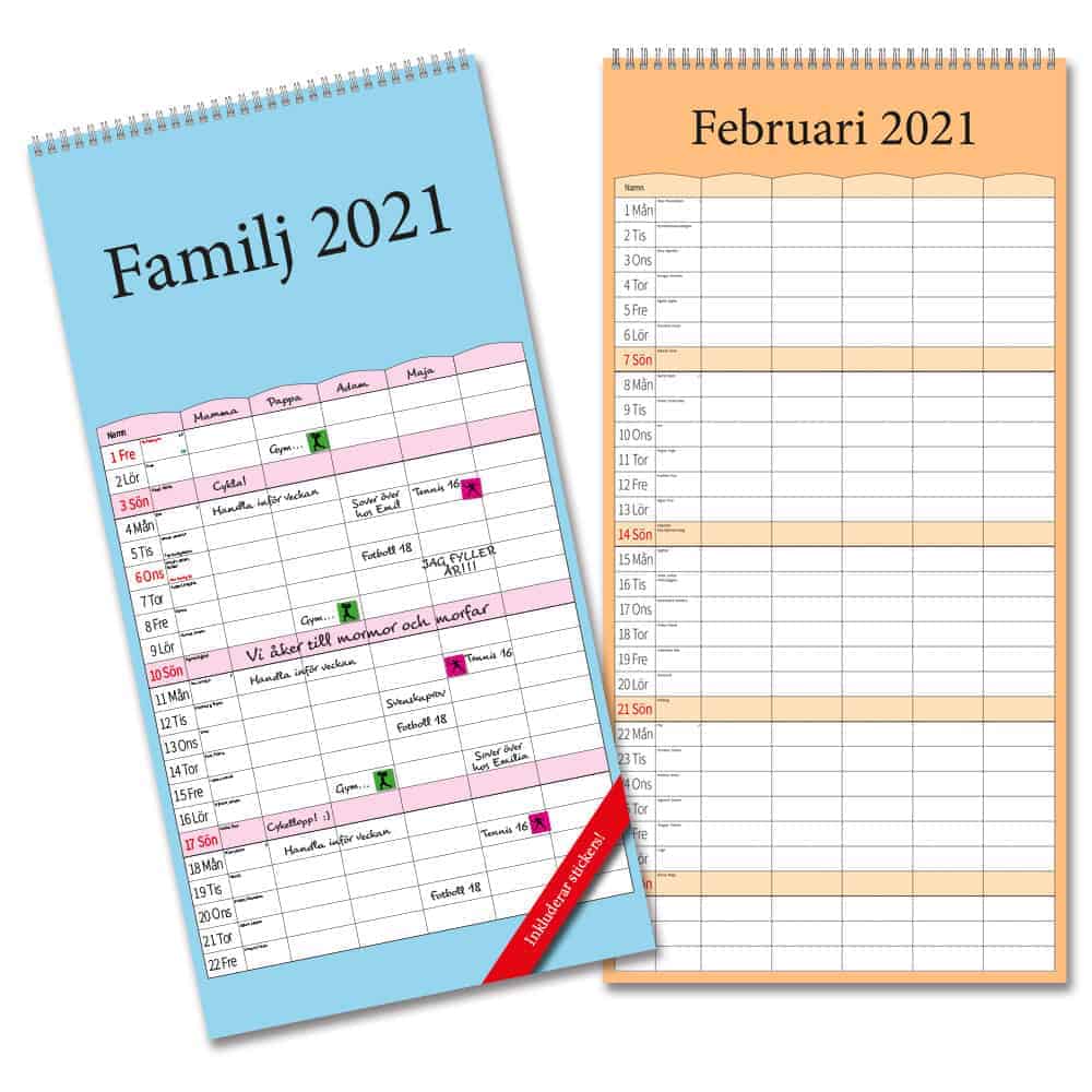 Familjekalender Färg 2021