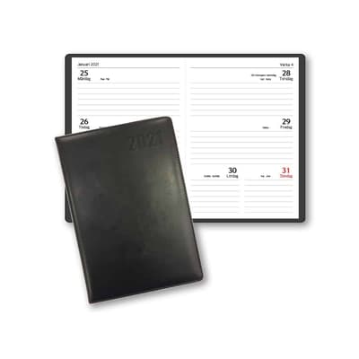 Fickalmanacka A6 2021 Svart