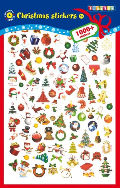 Stickersblock Jul 1000 stickers - 10 ark - 30 x 22 cm