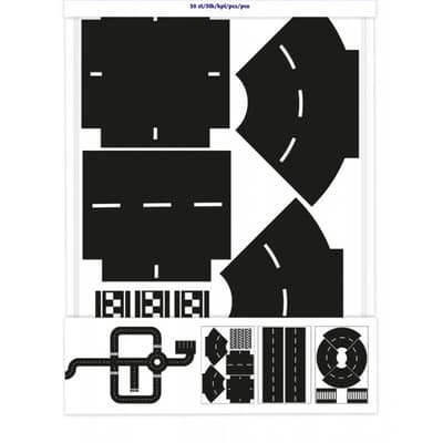 Stickers Väg - Kurvor och korsningar - 50 st