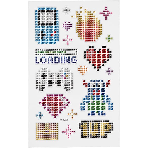 Rhinestone stickers - Prylar - 15x16,5 cm
