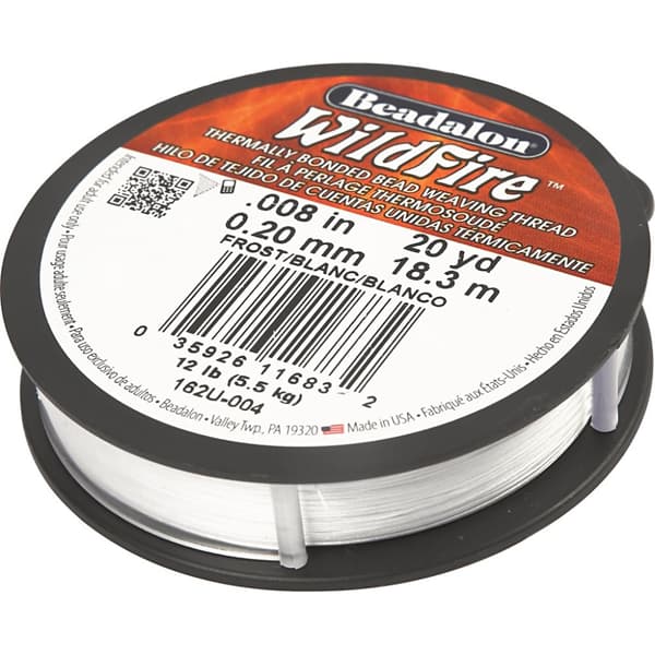 Wildfire Smyckestråd 0,2 mm - 20 Yards - Vit
