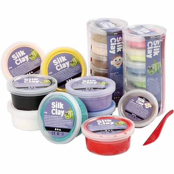 Silk Clay Lera Startset - Mixade färger - 22 burkar