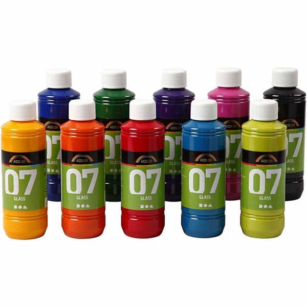 A-Color Glasfärg Storpack - 10 st x 250 ml