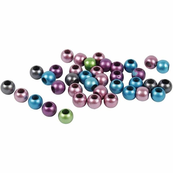Ponypärlor i Burk Metallic - Dia. 10 mm - 380 gram