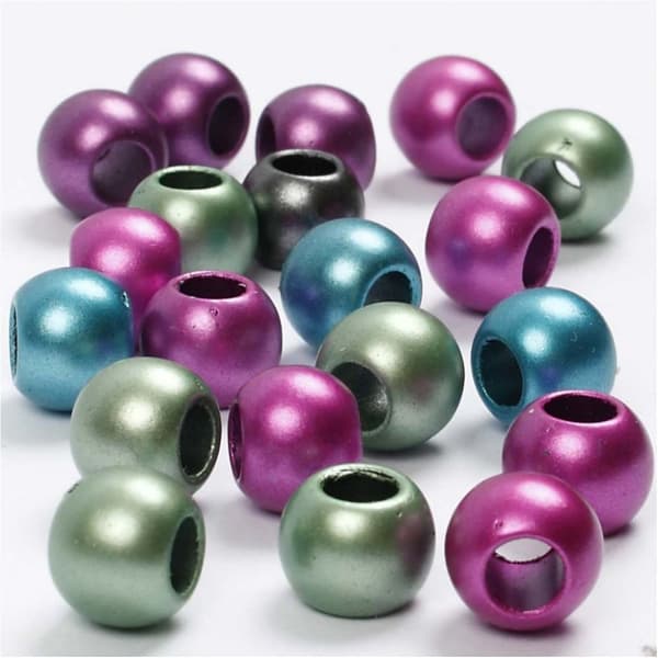 Ponypärlor i Burk Metallic - Dia. 10 mm - 380 gram