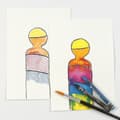 Miniatyrbild 4 av 4: Neocolor II akvarellkritor - Mixade färger - 10 st