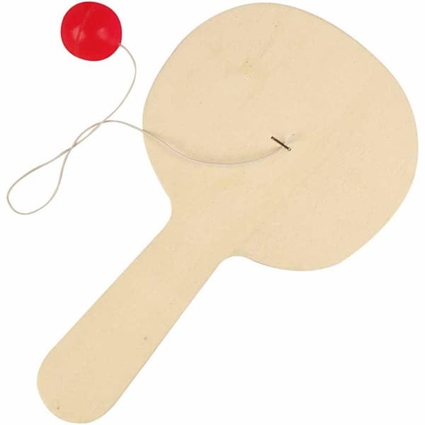 Racket med boll - 23 x 13 cm - Tjocklek 5 mm - Polywood