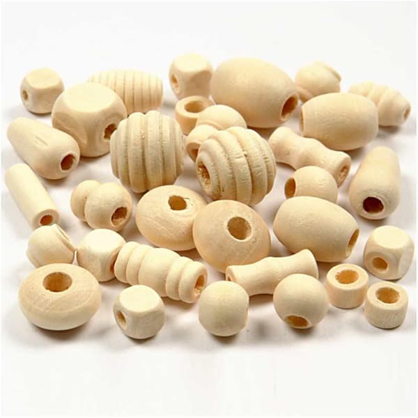 Träpärlor - 5-28 mm - China berry - 175 g - 400 ml - ca 330 st